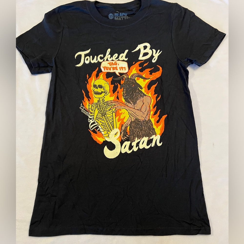 XS XL Black Matter Graphic T-Shirt NEW NWOT short sleeve summer spring satan